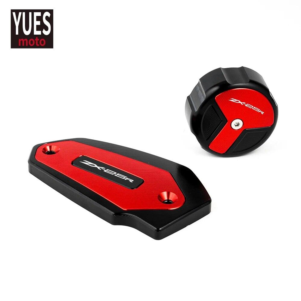 Motocyklové příslušenství CNC Přední a zadní válec brzdové kapaliny Hlavní kryt víčka nádržky pro Kawasaki ZX25R ZX 25R