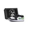 Air Jordan 1 Slip Resistant Abrasion Resistant Low Top Vintage Basketball Shoes Men's Black Green 553558-131(Team85-S-BOX-A)