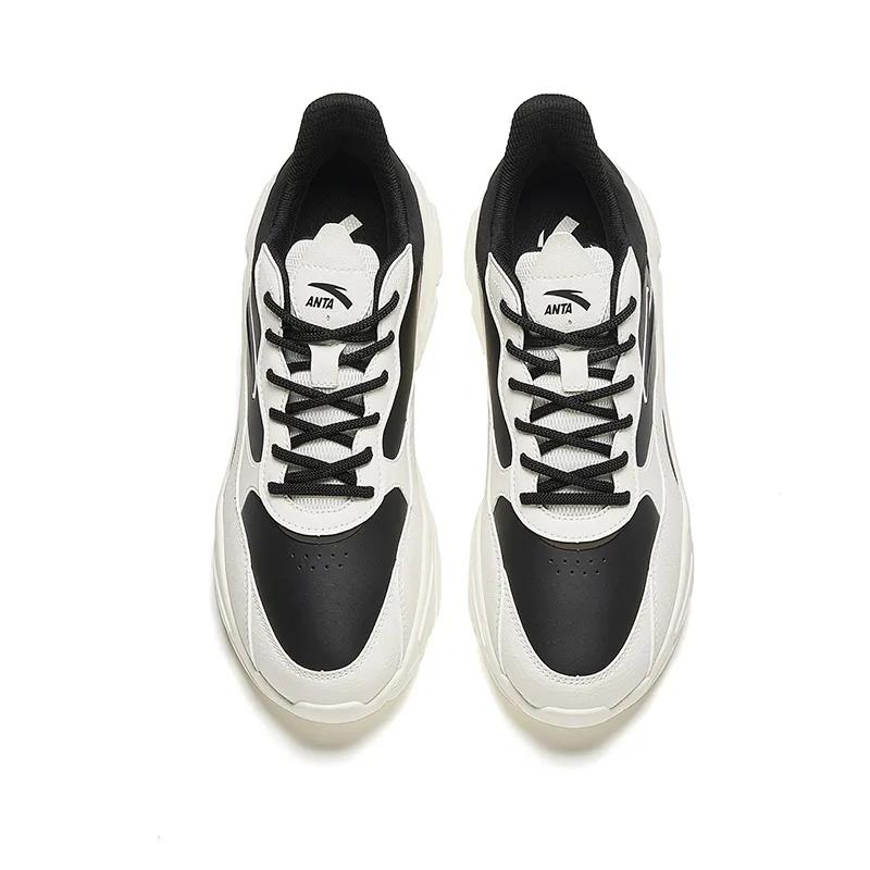 Anta Millennial Generation Slip Resistant Abrasion Resistant Low top Casual Shoes Men's White Black (Unisex) Casual Shoes 912348826 8
