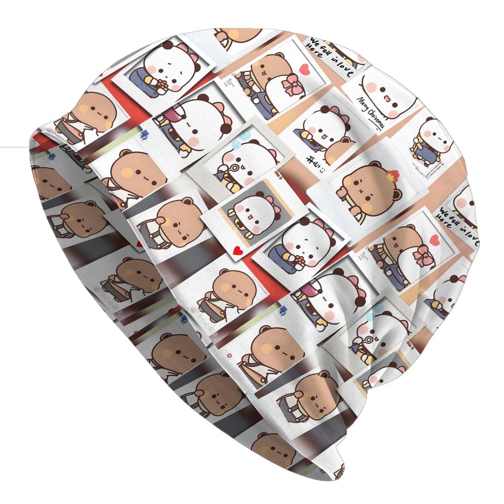 Stitch Bubu and Dudu Bear Hat Outdoor Caps For Unisex Women Skullies Beanies Ski Caps Soft Bonnet Hats