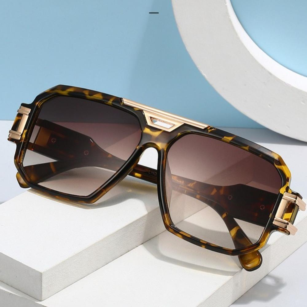 Square Retro HD Sunglasses Large Frame Anti-UV Glasses Fashion Unisex Sunnies  Decorative
