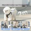 Hundegeschirr-Set mit 2M Leine Denim-Geschirr Verstellbarer Gurt für kleine und mittlere Hunde Katzen Hundezubehör Outdoor für Bichon Frisé