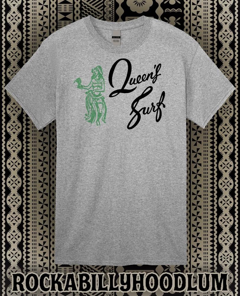 Retro Tiki Art Tee T Shirt Barefoot Bar Mug Queens Surf Waikiki Beach HI Hula Unisex T-Shirt