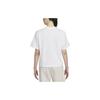 Nike Sportswear Classics Alphanumeric Crew Neck Casual Pullover Short Sleeve T-Shirt Women Tops White FQ6601-101