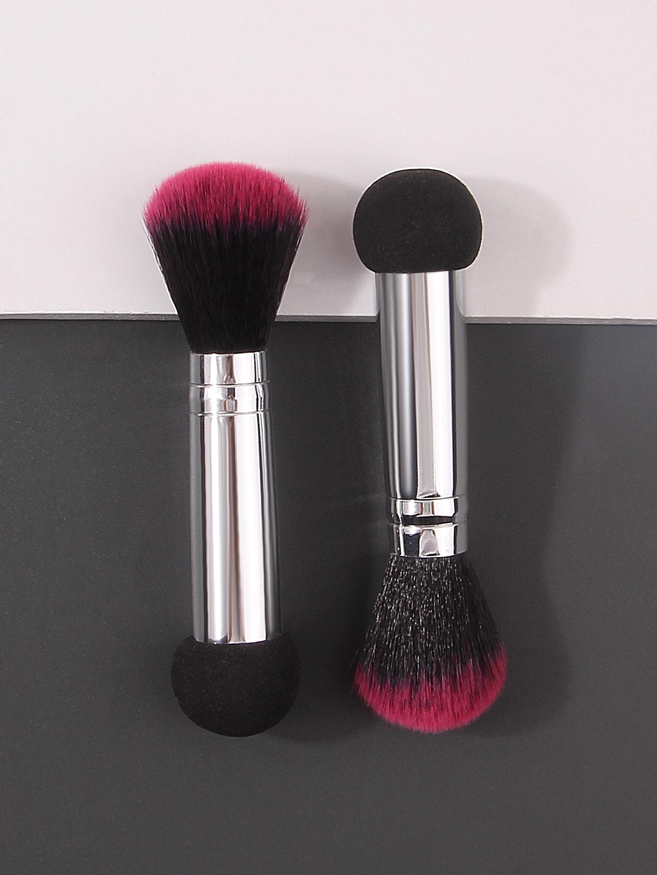 

2/3PCS multi-functional dual-head makeupbrush, blush brush,supersoft sponge head concealerbrush,portable makeuptool forbeginners чёрный
