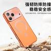 Applicable iPhone17promax Gilt Magnetic Suction Apple 16 Mobile Phone Case 15 Matte Back Plate Double Electroplating Protective Case