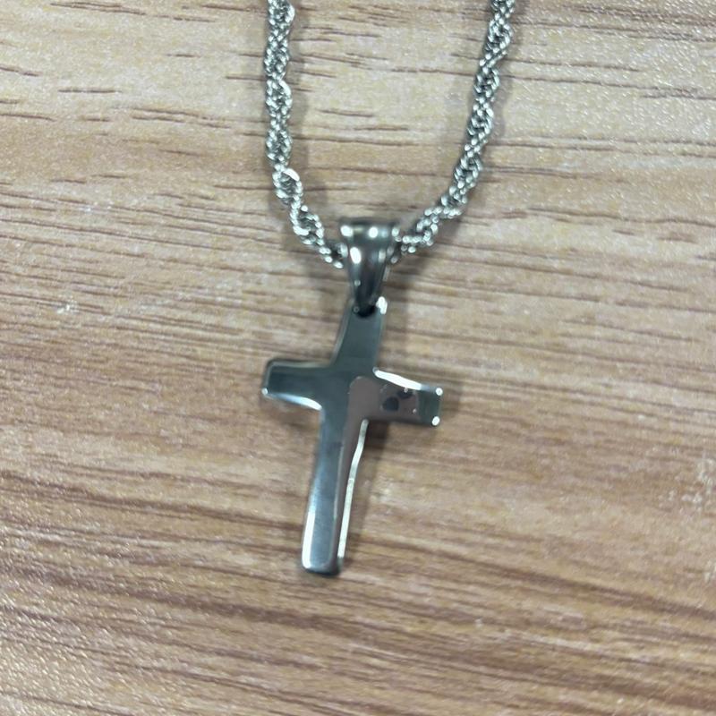 

Kalen New Link Chain Homme Cross Choker Stainless Steel 36*25mm Pendant Necklaces for Men Party Jewelry Collares Kolye 60cm