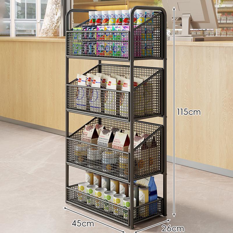 Multi-Layer Display Rack for Snacks, Baby Items, and Stationery in Convenience Stores and Pharmacies