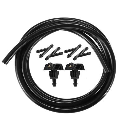 ACROPIX Windshield Wiper Washer Nozzle Jets for Nis San Compatible with Note Black 7pcs