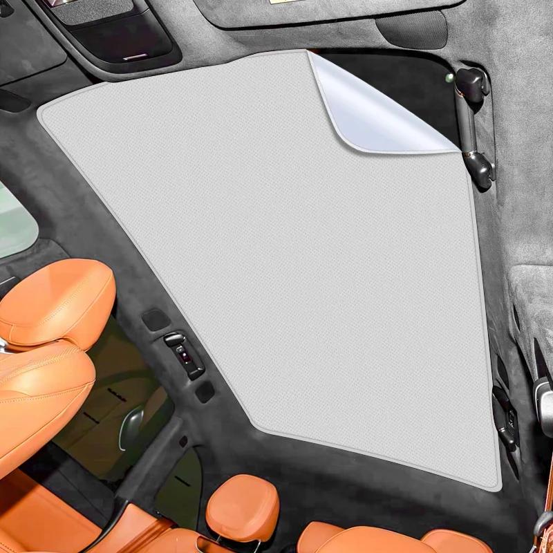 Car Suede Fabric Electrostatic Adsorption Sunroof Sunshade For XPENG G9 2023-Present Auto Anti-uv Heat Insulation Skylight