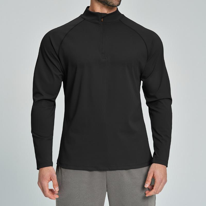 Men S Half Zip Long Sleeve Top For Sports Fitness Casual Hiking