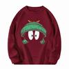 Fleece Fun Cartoon Printing Crew Neck Sweater Casual Pullover Female and Male Couples Trendy Coat