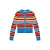 Ss24 Color Block Striped V-Neck Fitted Knit Cardigan Sweater Women Sweater Multicolor K2145999