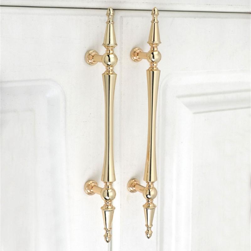 Skříňkové úchytky se zlatou povrchovou úpravou Ergonomický design Hardware odolný proti korozi Jednoduchá instalace Pro kuchyňské skříňky Komody