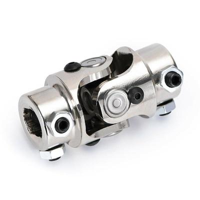 3/4" DD X 3/4" DD Silver Car Steering Shaft U Joint Coupler