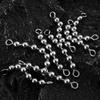 5pcs Bead Fishing Bead Chain Swivel Fishing Rolling Solid Ring Connector  Trolling Rig Saltwater