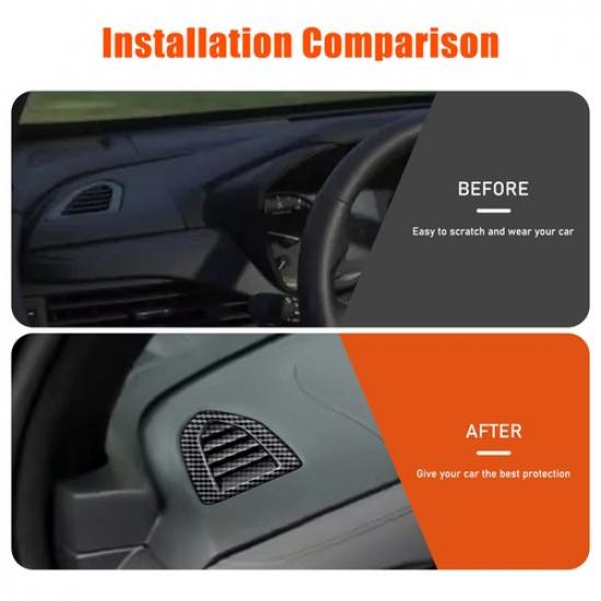 ABS Carbon Dashboard Interior Air Vent Outlet Cover Trim For Subaru Forester 25+