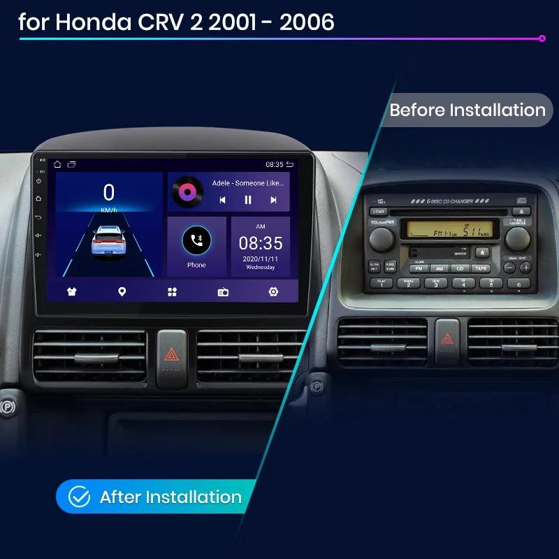 JIUYIN AI Sprachradio 2 Din Android Auto Auto Multimedia Video Player Für Honda CR-V CRV 2 2001 - 2006 Carplay GPS 2 Din DVD