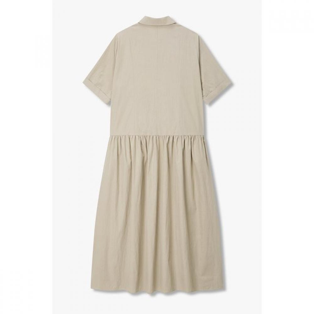 Vov Front Zip Shirt Collar Dress 7156337001
