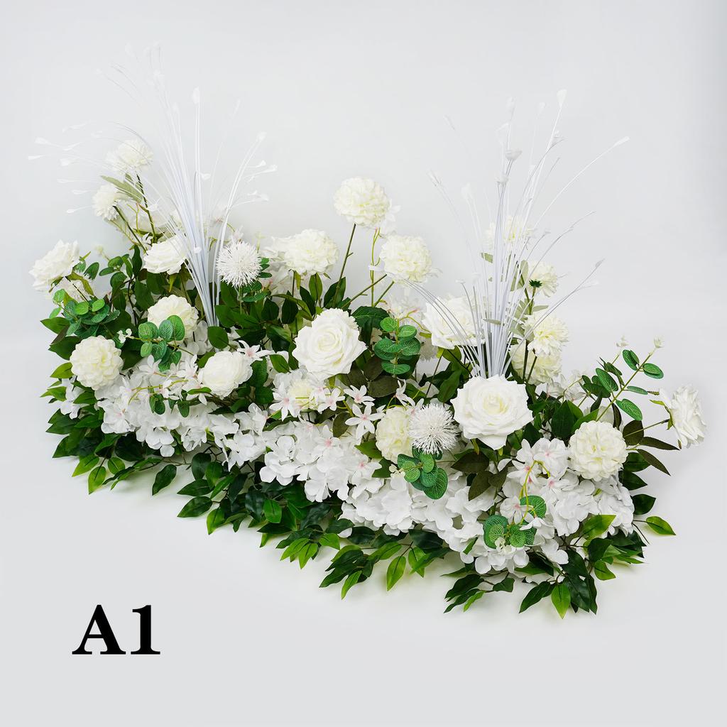 50/100CM Künstliche Blume Rosenreihe Hochzeits-Tischdeko Hintergrundbogen Party Blumengesteck