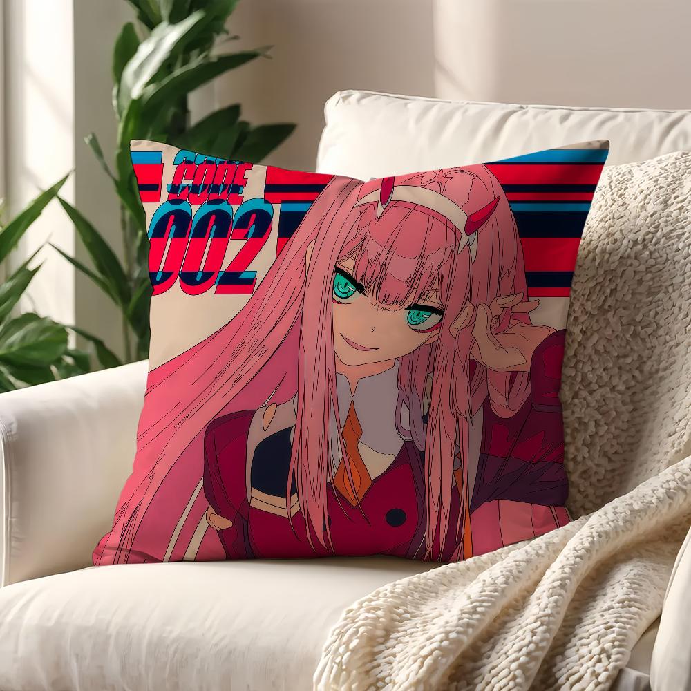 

Anime Z-Zero T-Two DARLING In T-The FRANXX cushion cover For Pillow Printing Sofa Decoration Home Room Office Nordic Simplicity 30cmx30cm