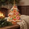 Charming Holiday Interior Decoration Gingerbread Christmas Tree Pendant, Double-sided Acrylic Hanging Ornament for Trinkets Home Decor And Car