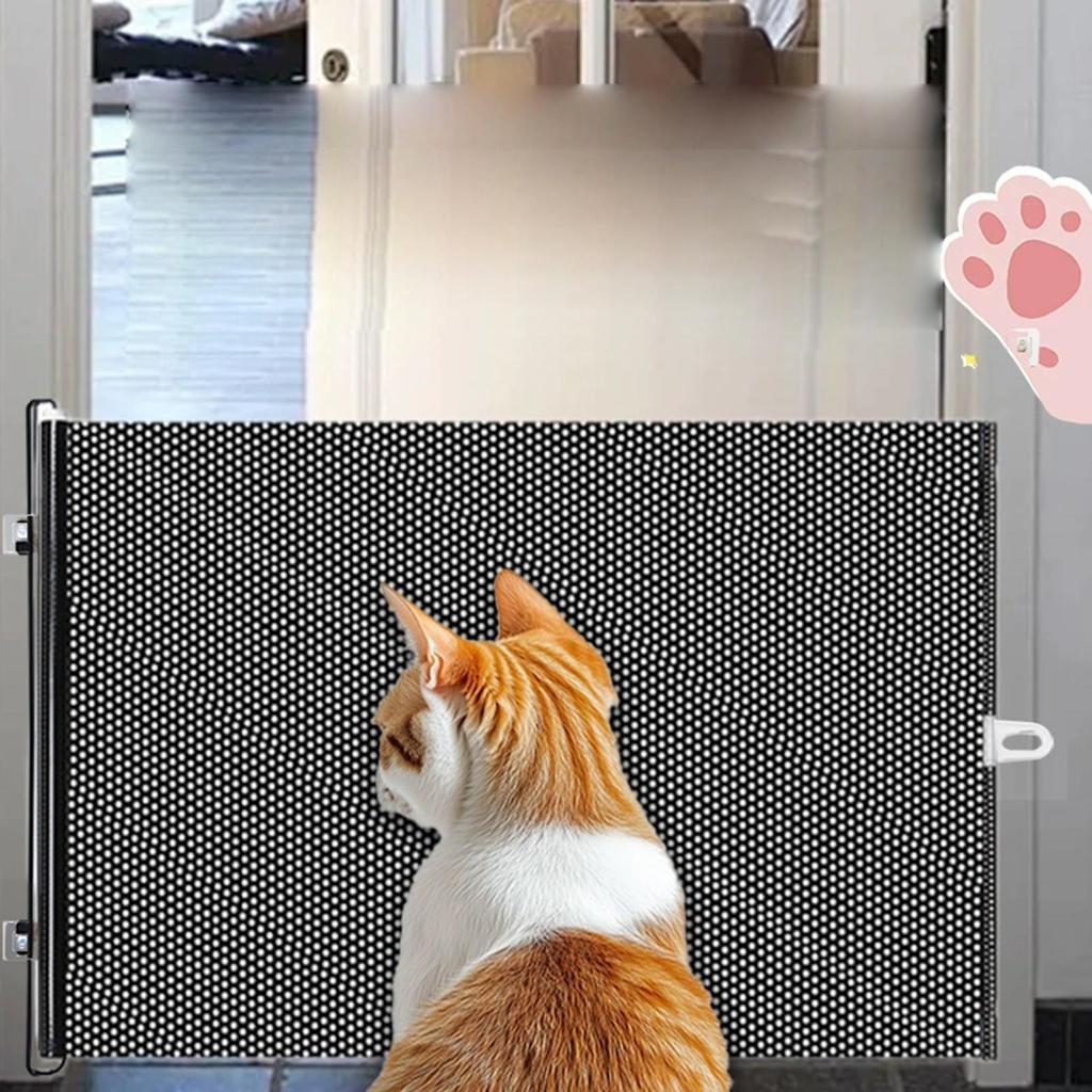 Retractable Babies Gate Dog Security Mesh for Hallways Stairs Deck 40cmx125cm