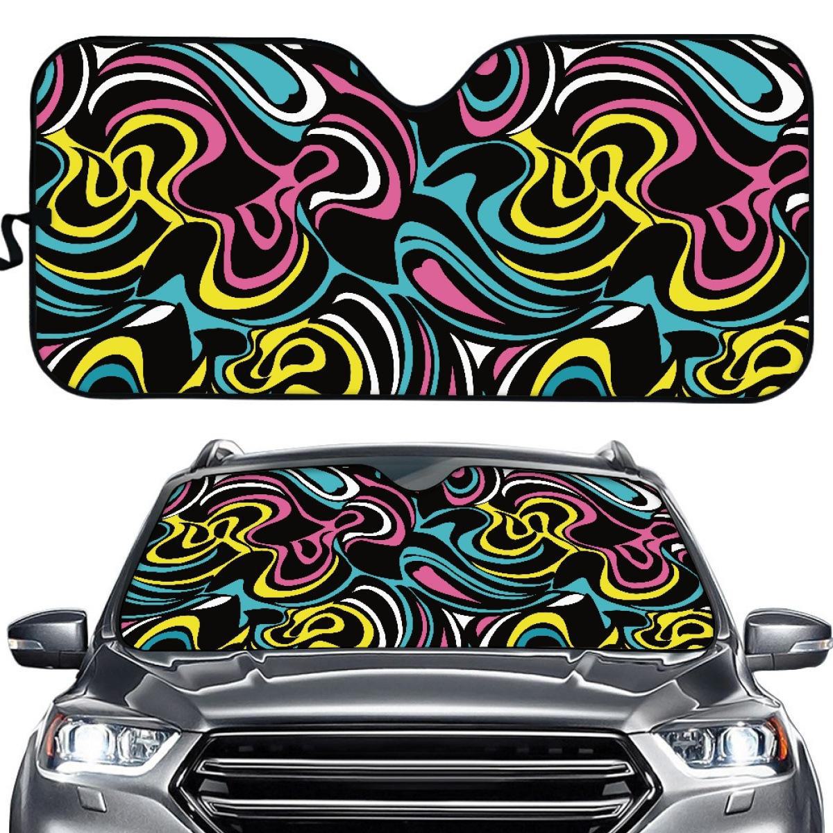 

Геометрический Граффити Автомобильный Лобовое Стекло Солнцезащитный Козырек