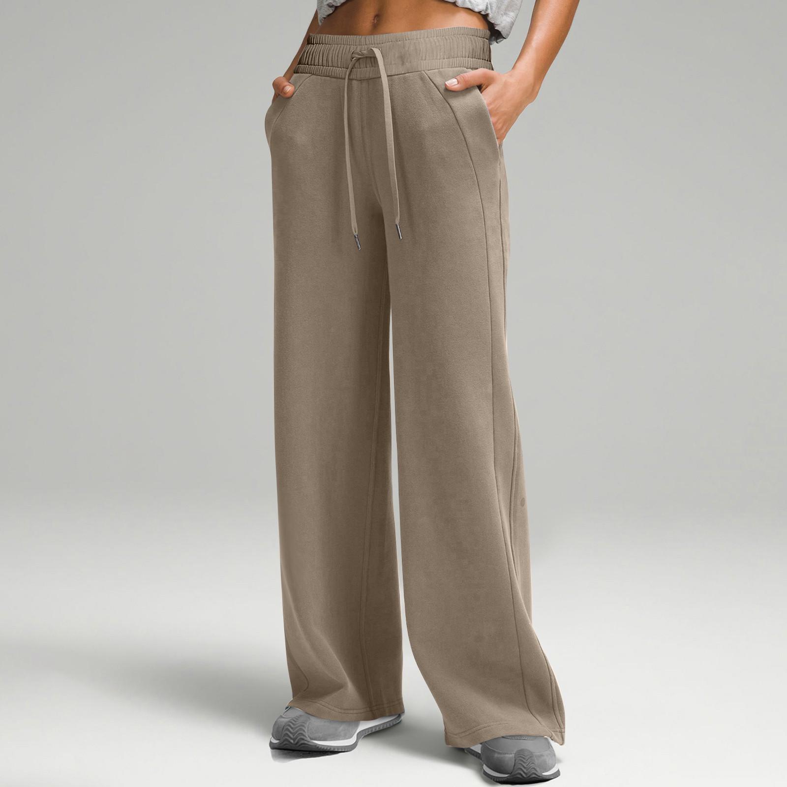 

Женская рабочая одежда, спортивные штаны, повседневные свободные флисовые брюки для бега с высокой талией, женские спортивные штаны, повседневные брюки, штаны для йоги, домашняя одежда XXL верблюд