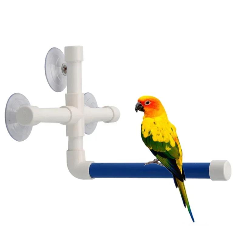 and Parakeet Cockatoo African Toy Bath Macaw for Toys Bird Window Suction Shower Stand Conure Cup Parrot Perch