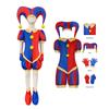 The Amazing Digital Circus Pomni Cosplay Costume Set Red & Blue Jester Outfit with Hat Gloves Socks for Halloween Cosplay Events