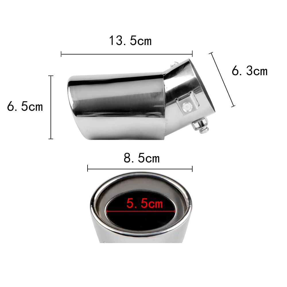 tpnidaii Exterior, Downward Type, Muffler Cutter, Exhaust Tip, Muffler, Pipe, Tailpipe Diameter 1.5 -