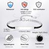 Maßgeschneidertes Tennisarmband für Männer Jungen, Stilvolles Wasserdichtes Schwarzes Zirkon Armband, Jubiläums Schmuck Geschenk
