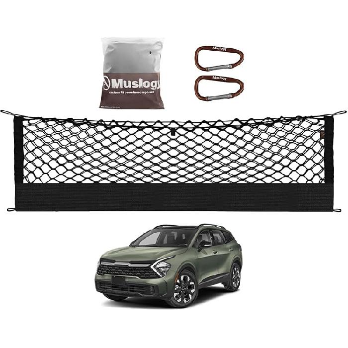 Muslogy Truck Bed Cargo Net Compatible With Honda Ridgeline 2017-2024 2025 Accessories Storage Organizer Pickup Truck Bed Envelope Style Cargo Net