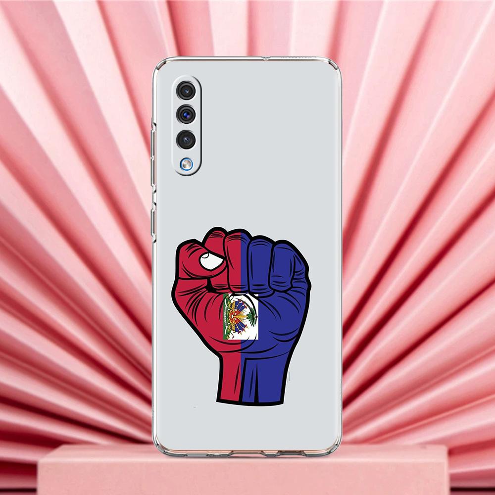 Phone Case For Samsung A56 A36 A26 A24 A16 A14 A12 A32 A50 A70 A22 A40 A34 A54 A42 A52 5G A04s A06 Cover shipping Haiti Flag