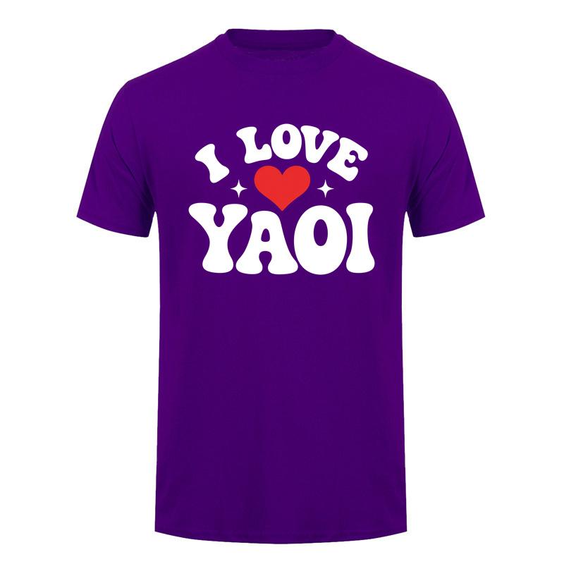 Cool I Love Yaoi T Shirt Funny Heart Anime Unisexga Boys Love Fan Gift Tshirts Short Sleeve Tee Da182