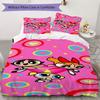 Cartoon Powerpuff Girls print children's duvet cover set, soft and skin-friendly, available in multiple sizes, bedroom bedding.