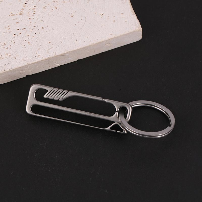 Titanový Klíčenka Vlastní Nápis Lehký Titanový EDC Nástroj Muži Pás Klíčenka Závěsná Spona Držáky na Klíče od Auta