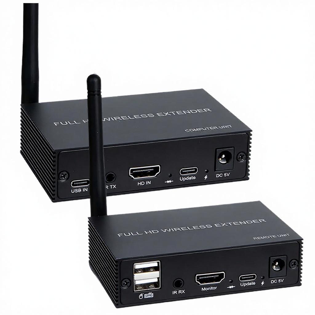 ODM 1080P HDMI Wireless Metal KVM Extender Support Mouse Keyboard