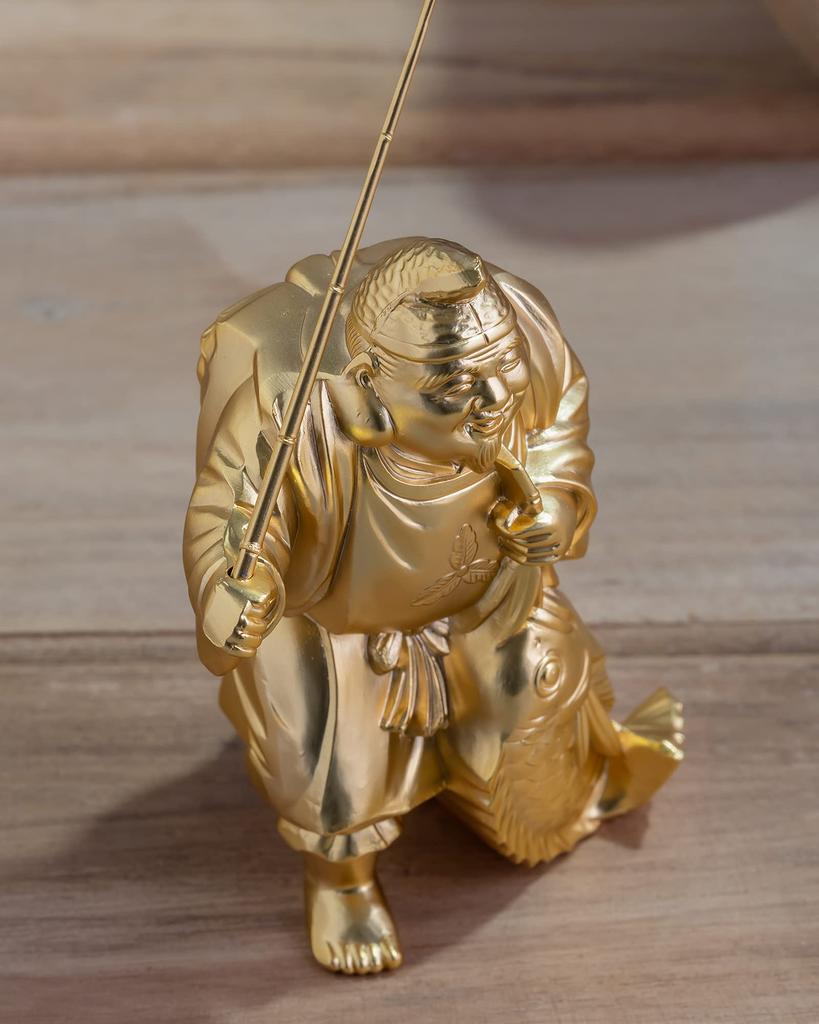 Sieben Glücksgötter Ebisu Buddhist Hideun Makita Original Statue Ornament Takaoka Kupferwaren (Vergoldet/24K Gold) Bildhauer Modell_Buddha