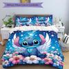 Stitch'S Magical Garden Print 3Pcs Bedding Setduvet Cover With 2 Bedropillowcase Home Birthday Gift