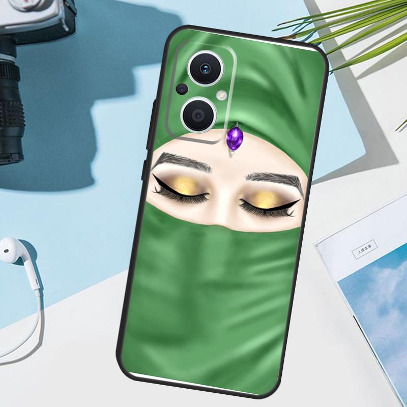 Muslim Islamic Arabic Hijab Girl Cover For OPPO Reno 14 F 13F 12F 11F 10 11 12 13 Pro 7 8 Lite OPPO Find X9 X5 X6 X8 Pro Case