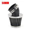 Motorcycle Scooter Air Filter 35mm 38mm 42mm 45mm 48mm 50mm Bend Elbow Neck Motor Air Filter Cleaner for 50cc 110cc 125cc 140cc Air Filters 7