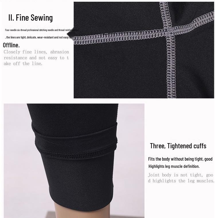 Herren Schnelltrocknende Kompressions-Basketball- & Lauf-Leggings