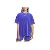 Nike Sportbekleidung Logo Besticktes Rundhals Kurzarm T-Shirt Damen Tops Blau DQ5946-430