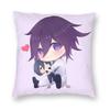 Danganronpa Kokichi Oma Square Pillowcase Polyester Linen Velvet Pattern Zip Decorative Home Cushion Cover