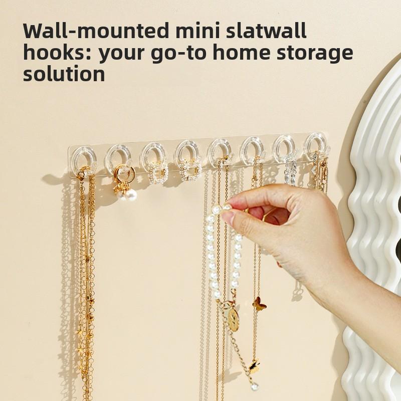 Mirror Cabinet Door Rear Anti Winding Wall Mounted Non Perforated Bracelet Earring Linked Hook
