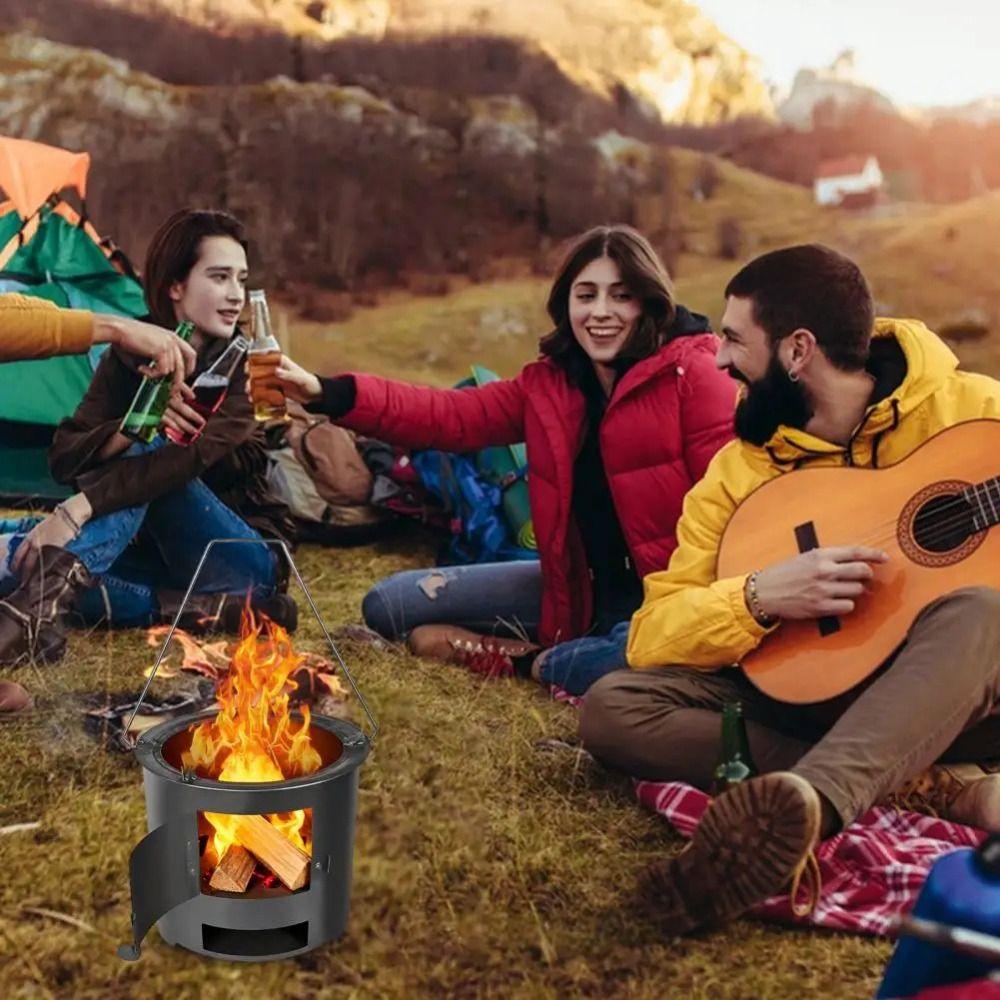 Stufa a Legna Ispessita per Preparare il Tè, Riscaldamento, Cottura, Barbecue all'Aperto, Uso Domestico
