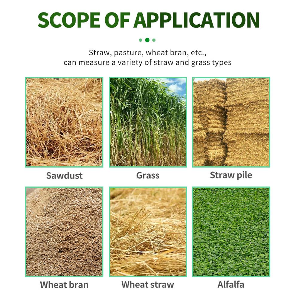 High Accuracy Hay Moisture Meter MT300H Forage Moisture Analyzer Digital Hygrometer Dual Probe Grass Straw Humidity Detector