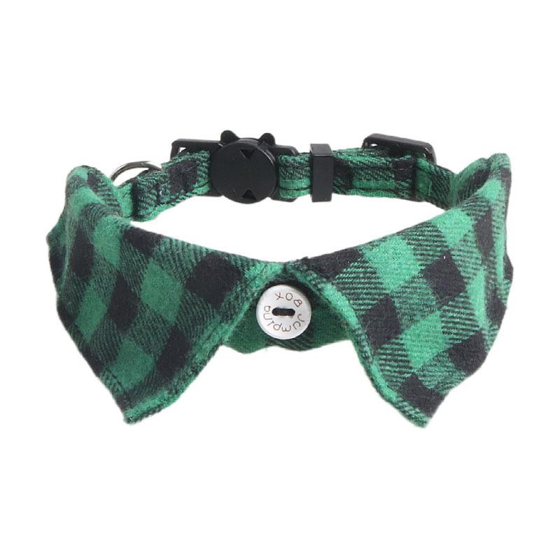 New Pet Cat Collar British Gentleman Plaid Bow Tie Stylish Accessory for Cats Dog Accessories Cat Collar Dog Y Harness